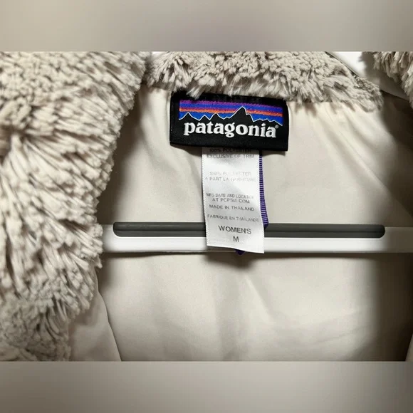 Patagonia Bleached Stone Retro Chevron Pelage Vest Vintage Women’s Med Full Zip - Picture 6 of 15